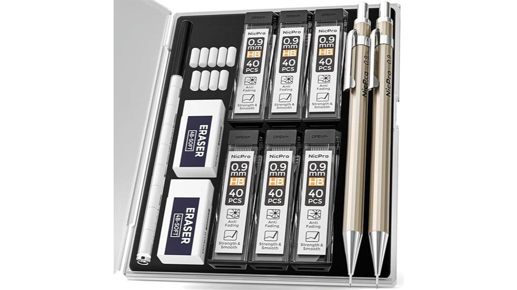 metal mechanical pencils set