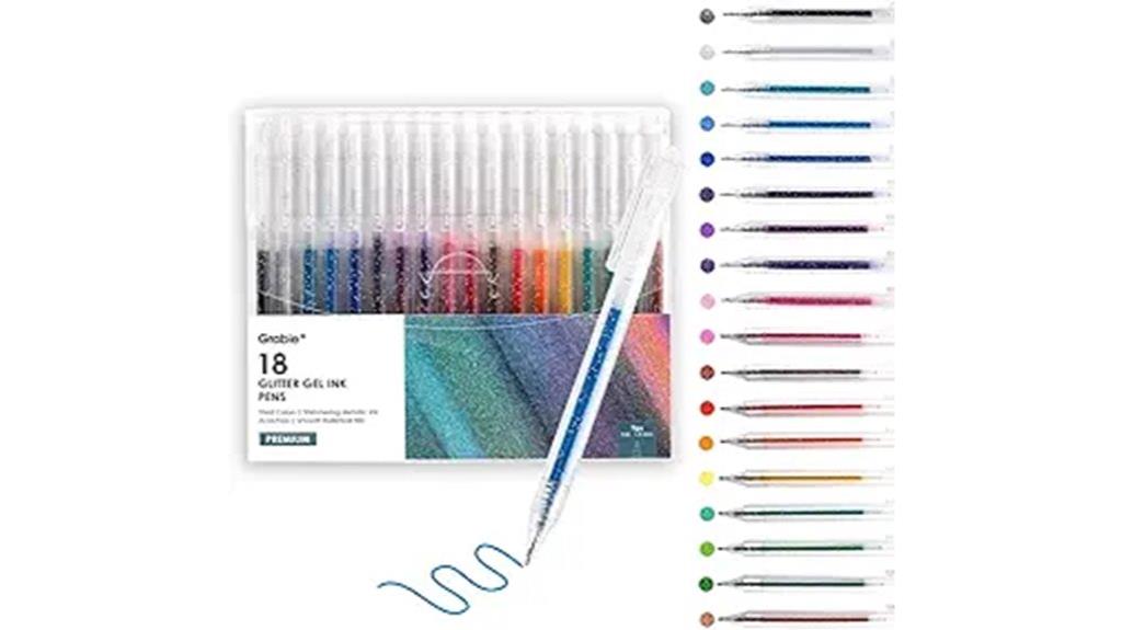 metallic glitter gel pens