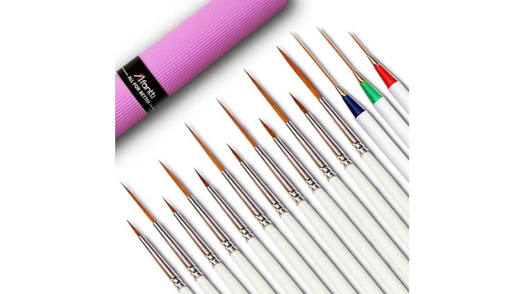 miniature fine detail brushes