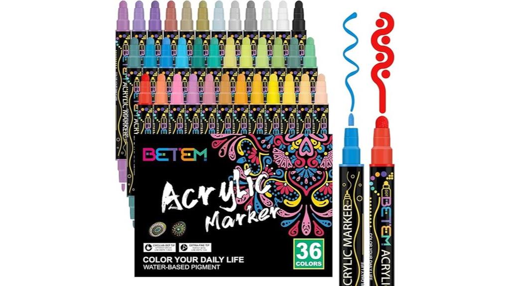 multicolored dual tip pens