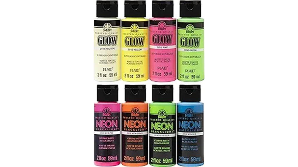 neon glow acrylic set