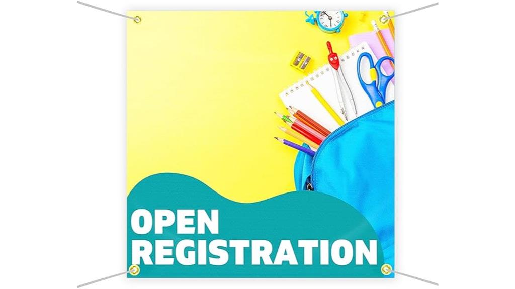 outdoor registration banner sign