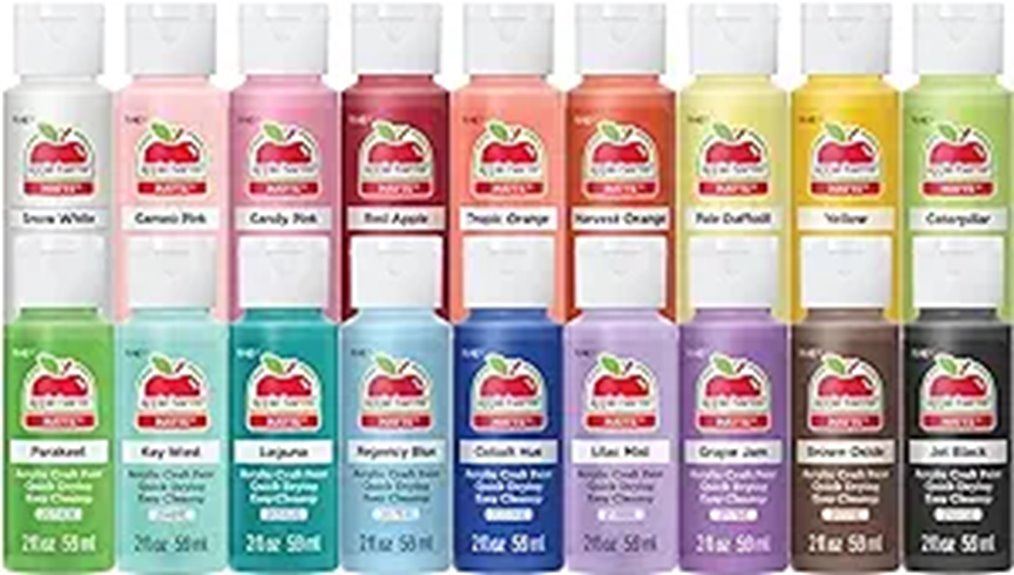 pastel and vivid acrylic paint