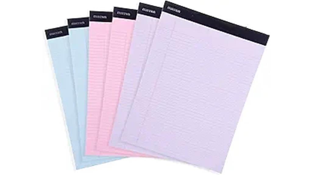 pastel legal pad set