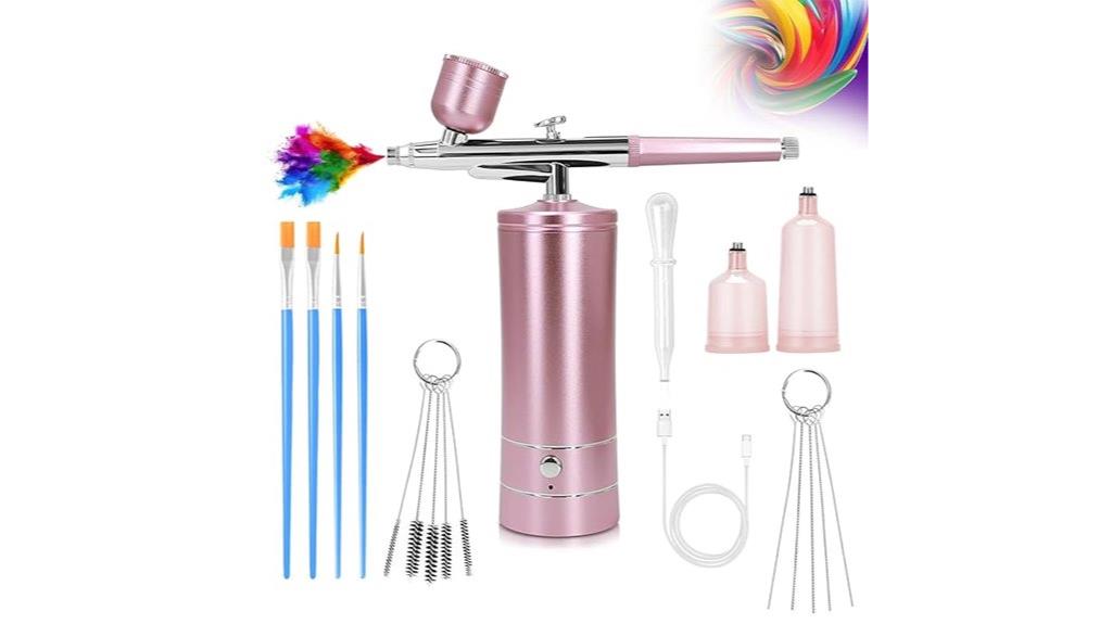 pink airbrush kit set