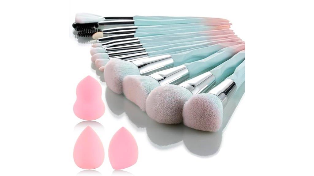 pink blue gradient makeup set