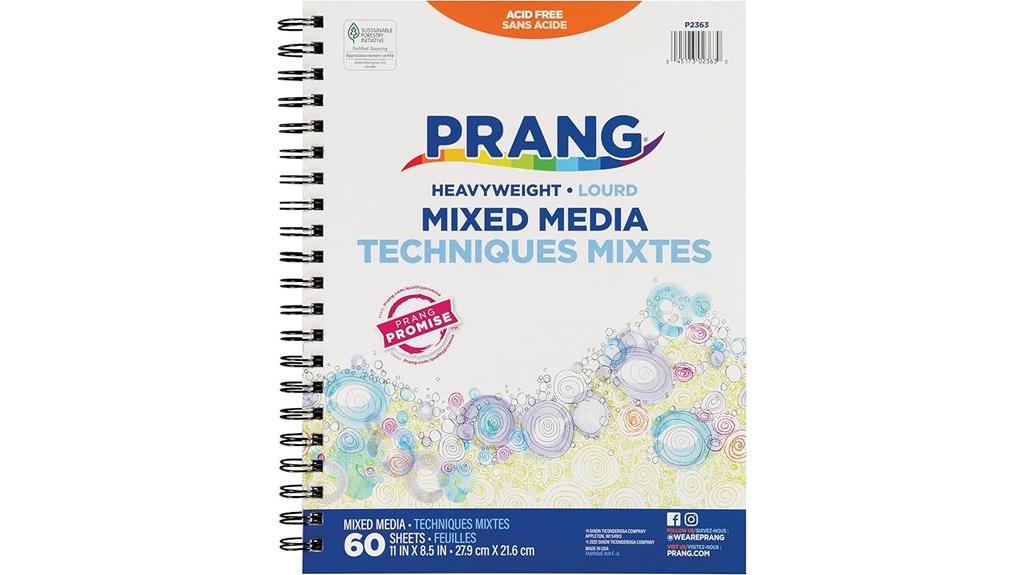 prang 8 5x11 mixed media