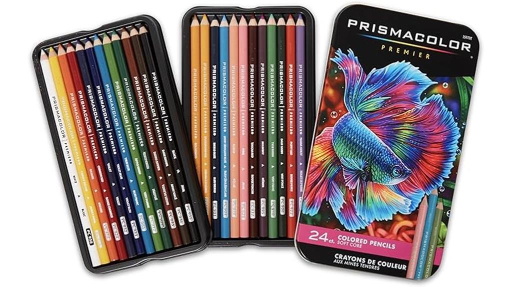 premium 24 color colored pencils