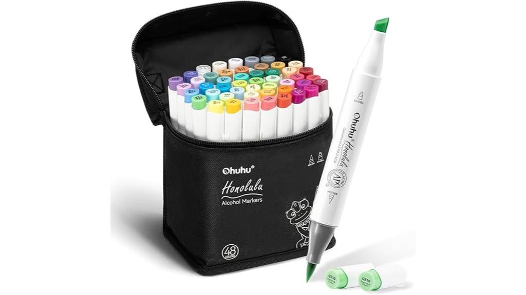 refillable brush tip markers