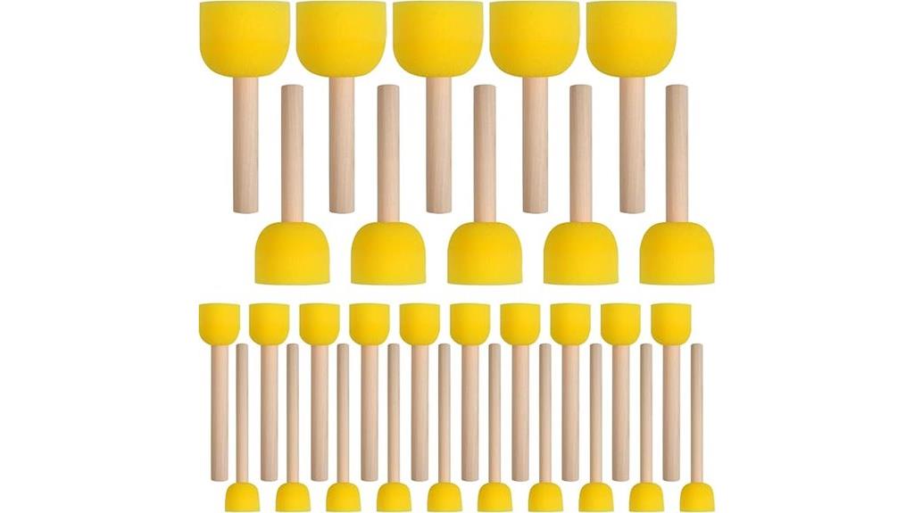round sponge brush set