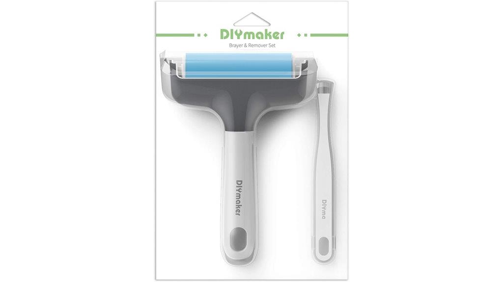 rubber brayer and tweezers