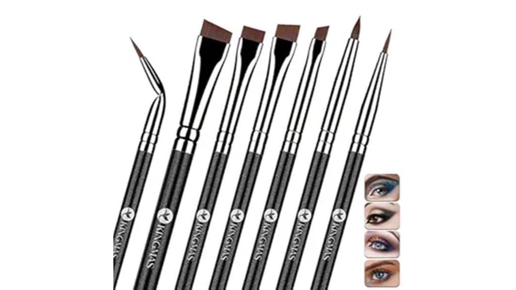 seven piece eyeliner brush set