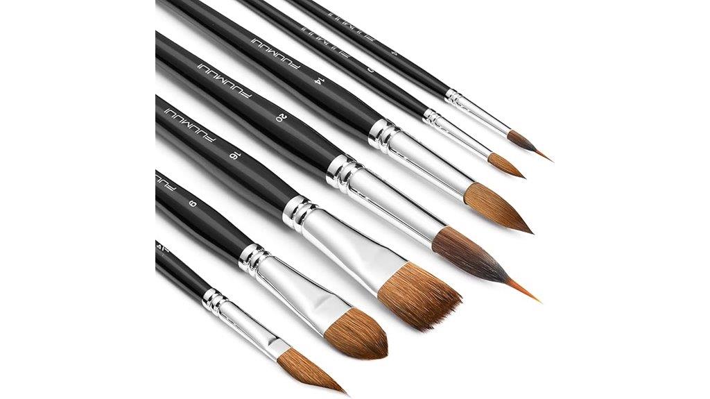 seven watercolor brush set