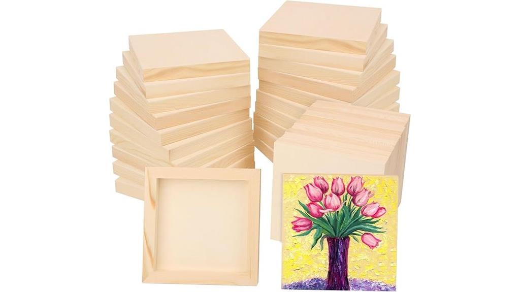 six inch square wood panels