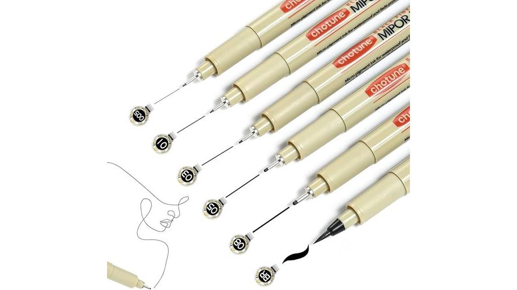 six pack fine point pens