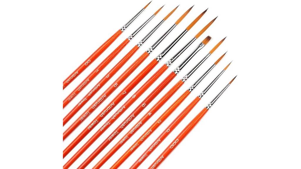 small enamel paint brush set