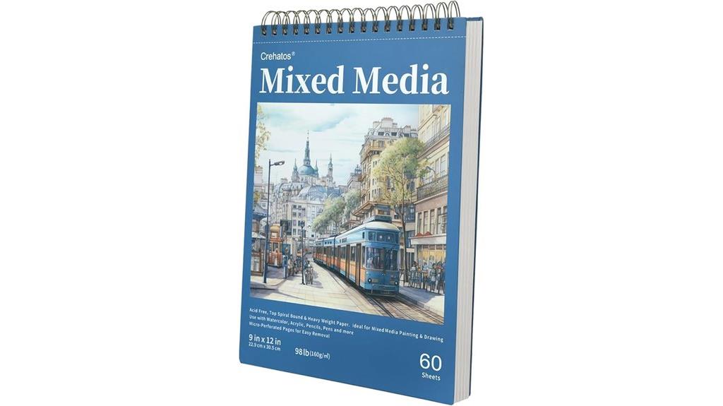 spiral sketchbook with 60 sheets