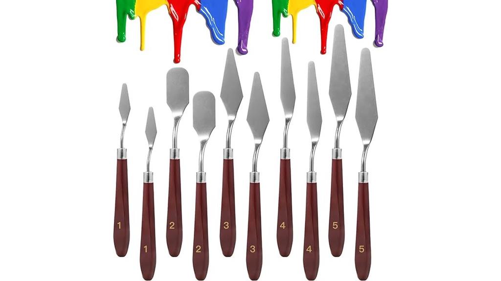 stainless steel painting palette set
