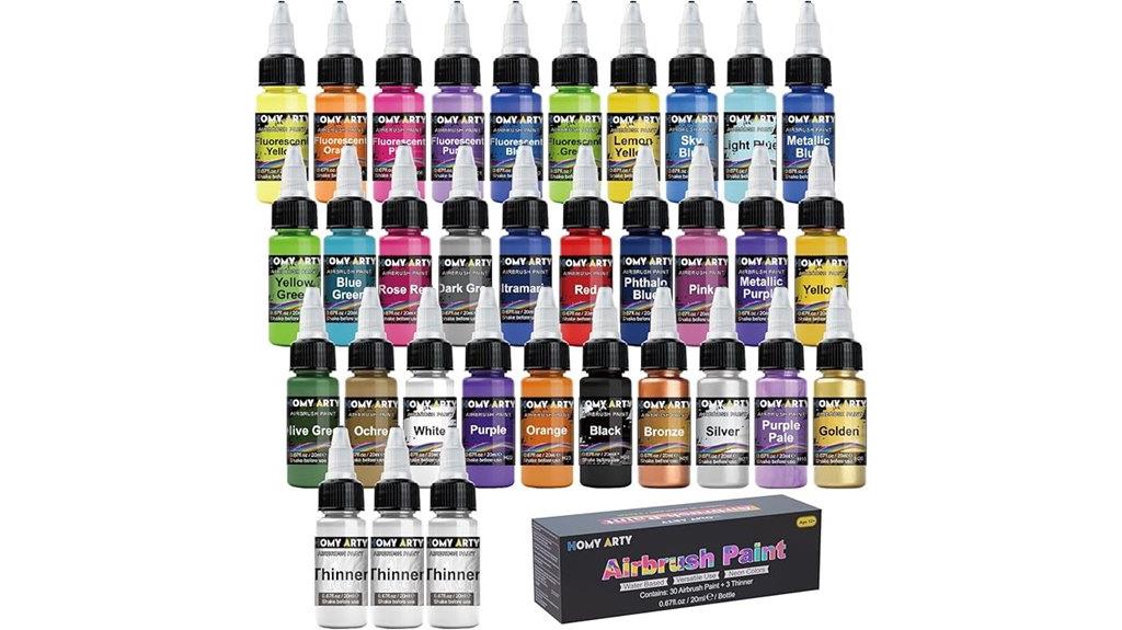 thirty color airbrush set