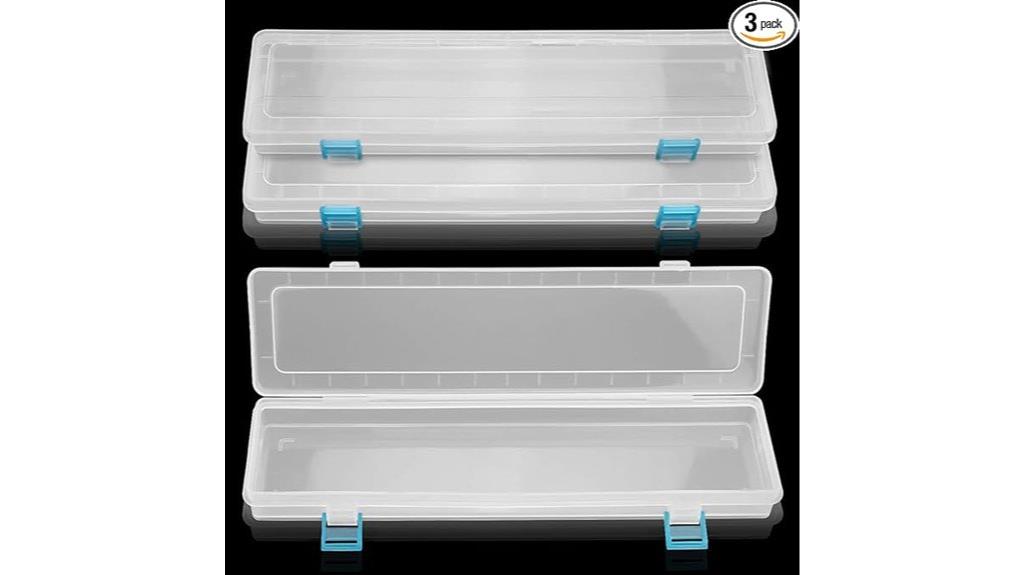 three pack transparent brush holders