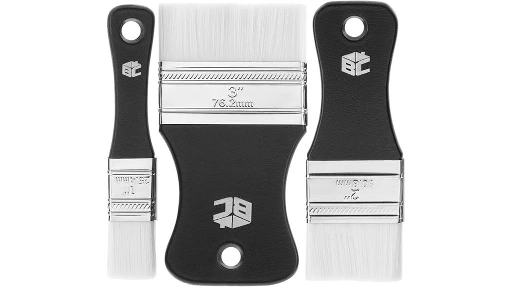 three piece paddle brush set