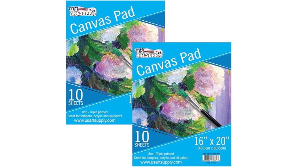 two pack canvas paper