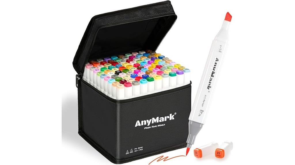 vibrant 101 color marker set