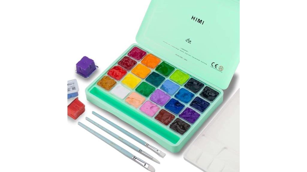 vibrant 24 color gouache