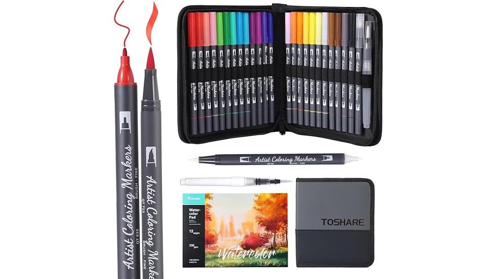 vibrant 24 color watercolor set