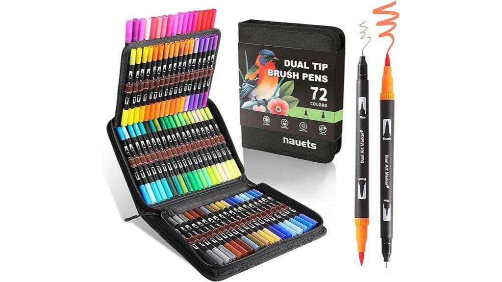 vibrant 72 color watercolor markers