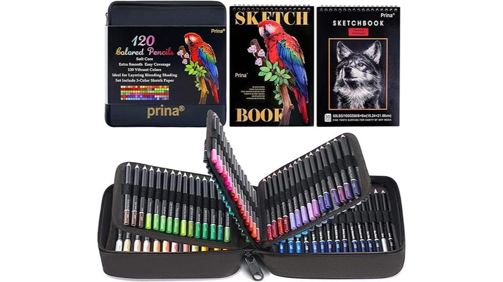 vibrant artist colored pencil set