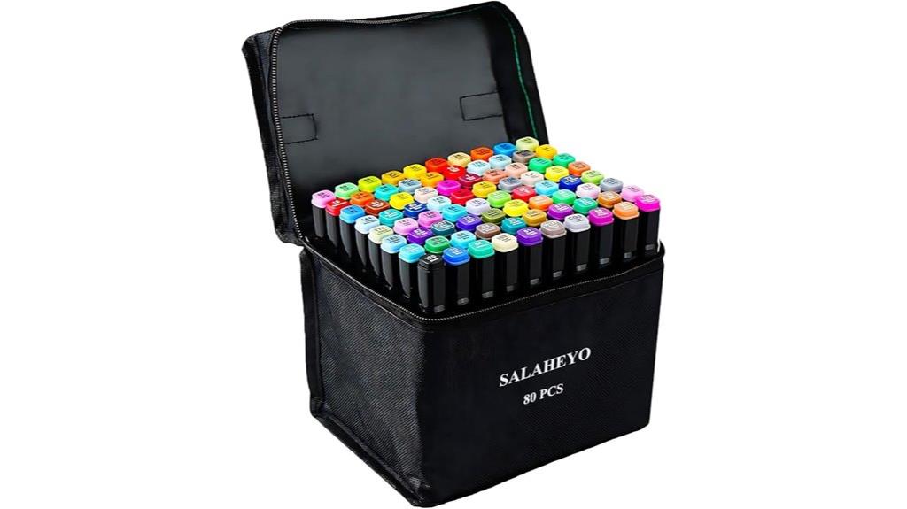 vibrant drawing marker set
