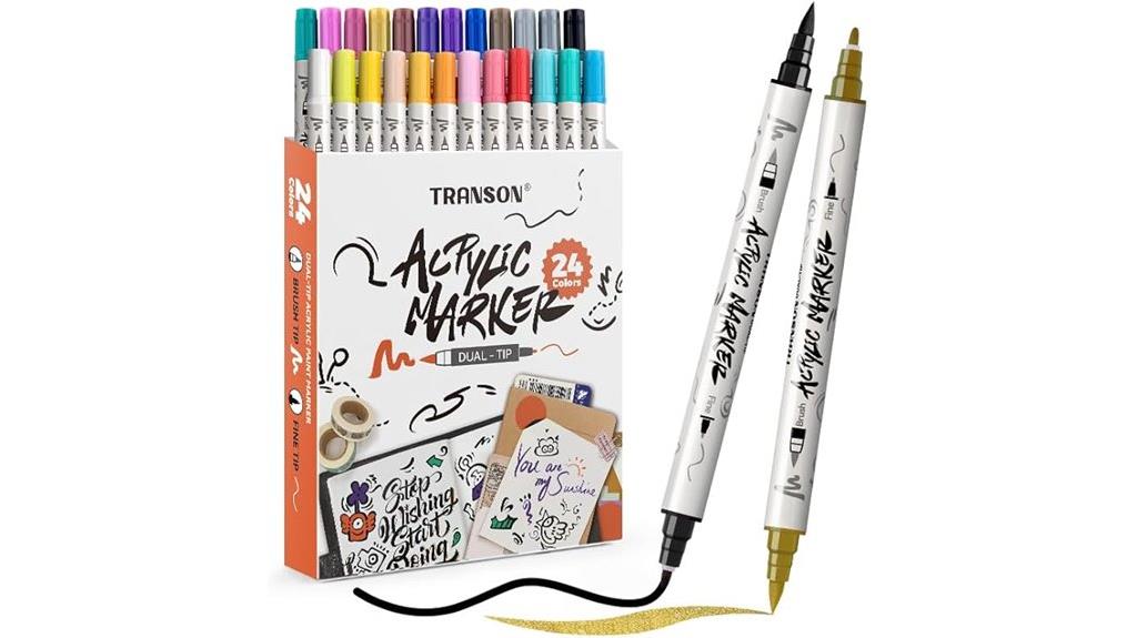vibrant dual tip markers