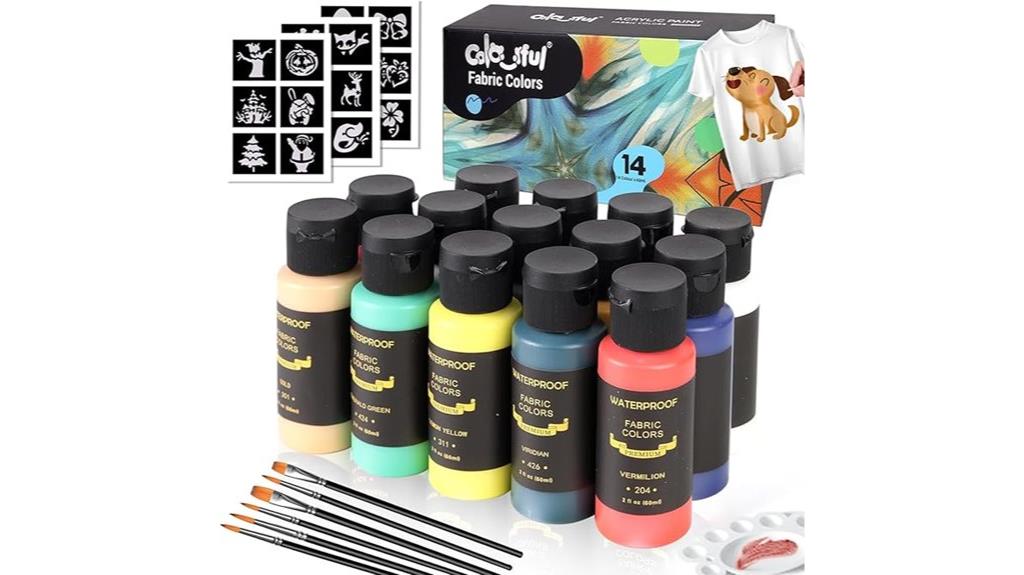 vibrant fabric paint kit