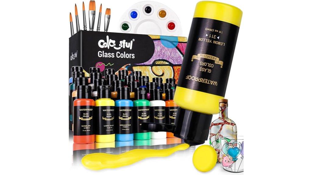 vibrant glass painting kit
