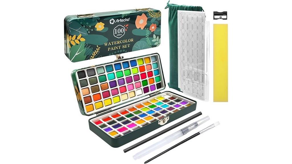 vibrant metallic watercolor set