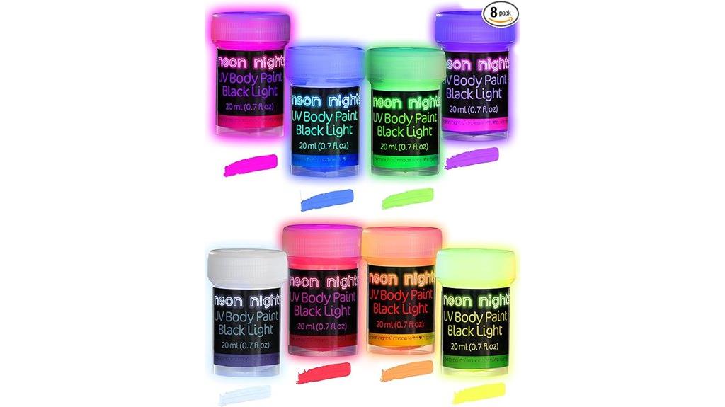 vibrant neon uv paint