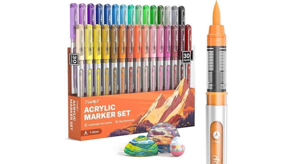 vibrant water based brush markers