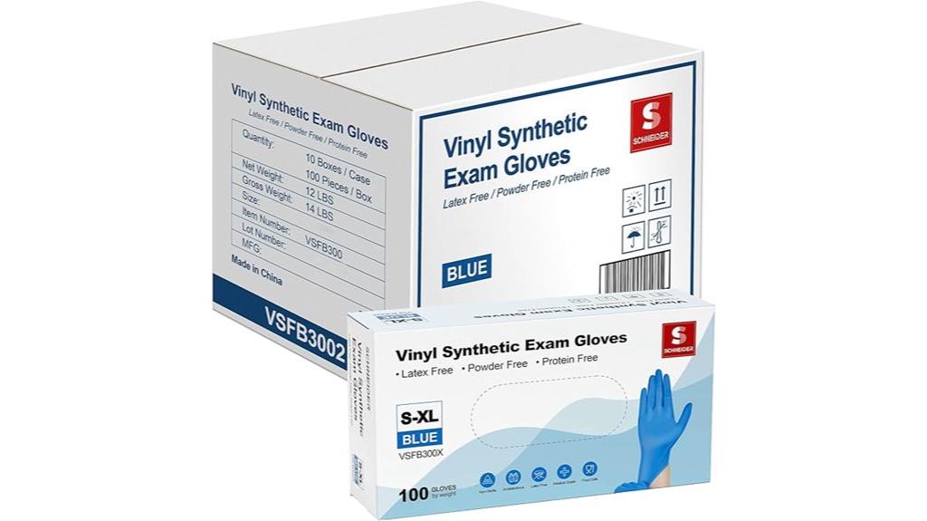 vinyl disposable exam gloves