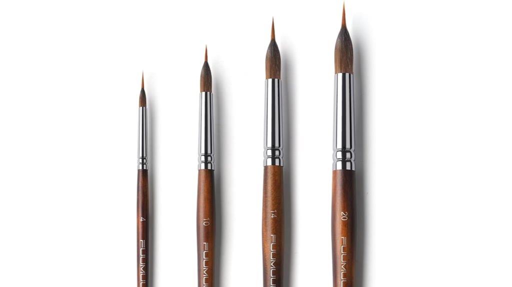 watercolor fine detail brushes