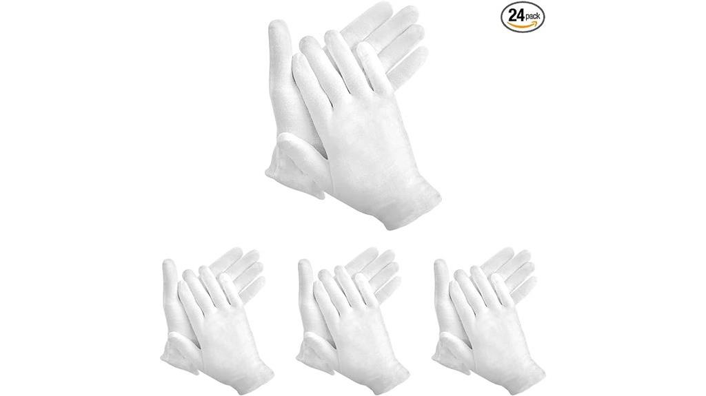 white cotton gloves pack