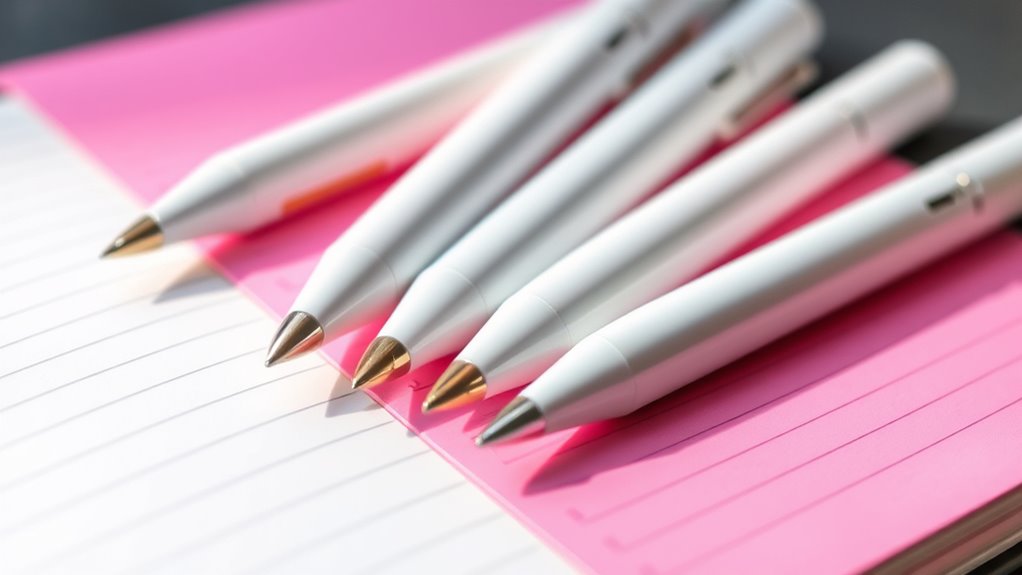 white gel pen selection