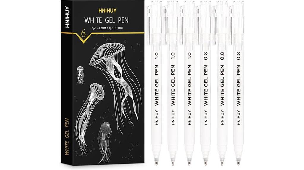 white gel pen set