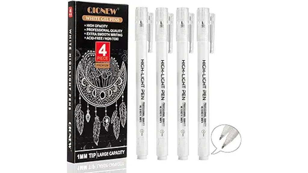 white gel pen set