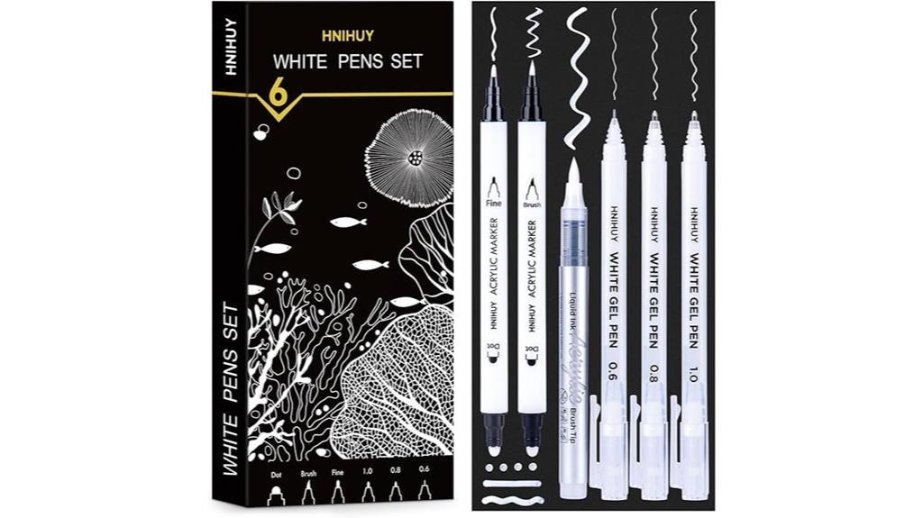 white ink gel pens