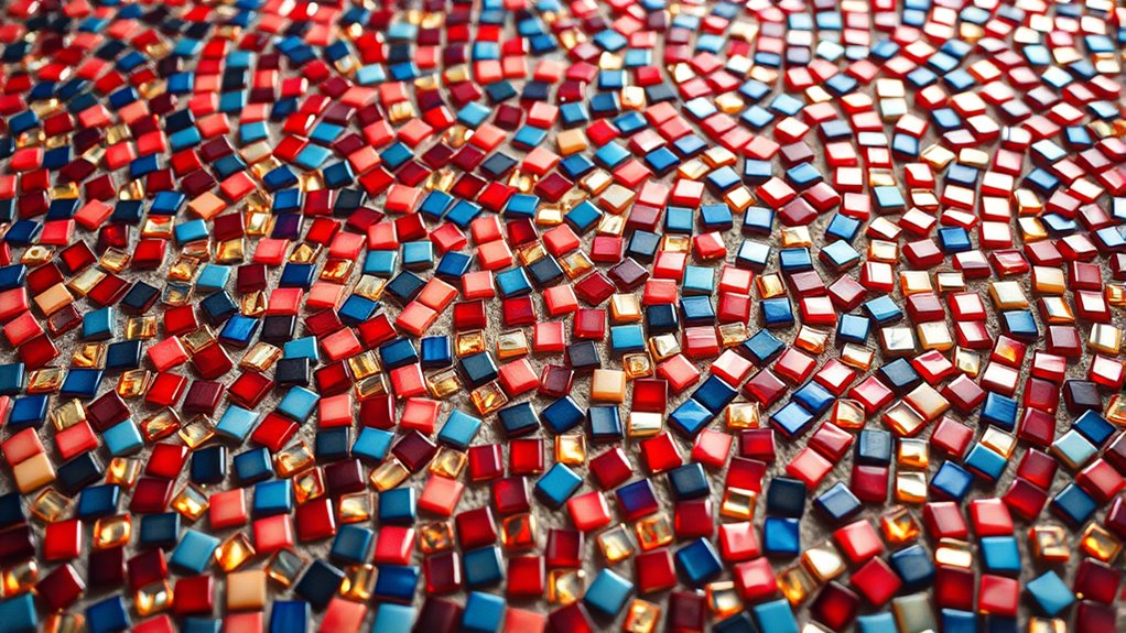 creating colorful tesserae mosaics