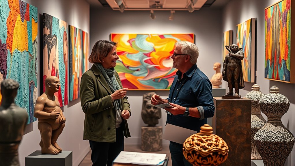 curators and artists collaborate