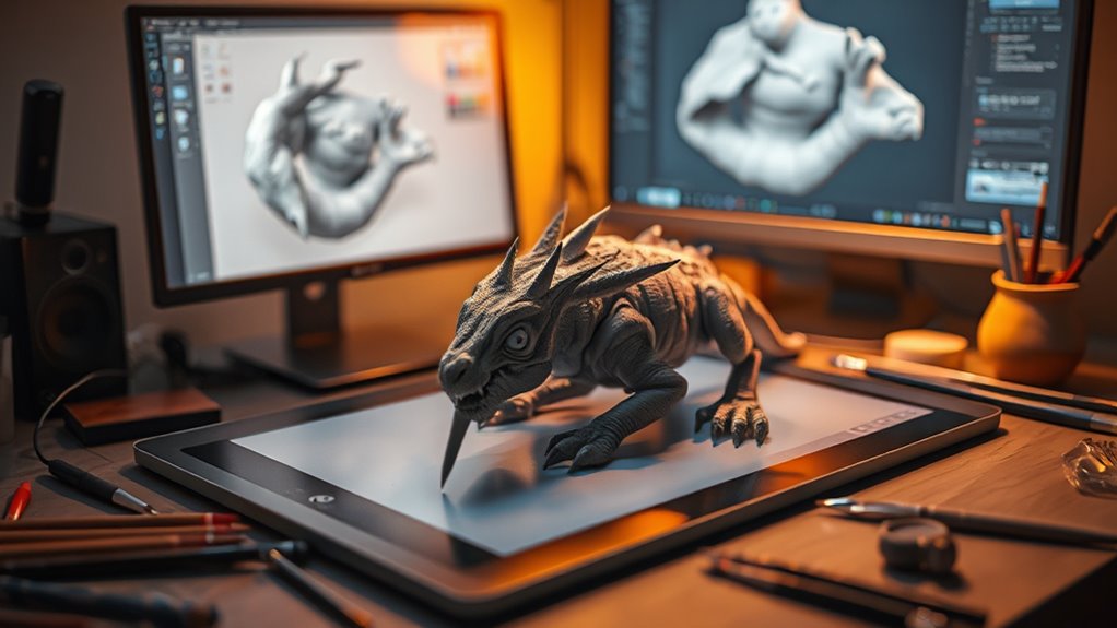 digital sculpting enhances character realism