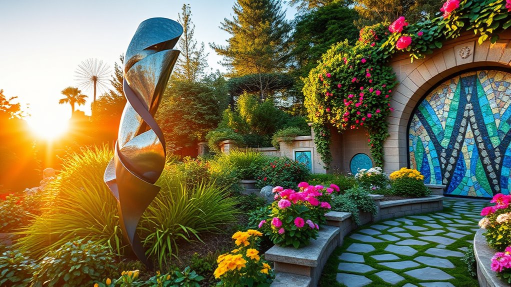 enhance garden with art