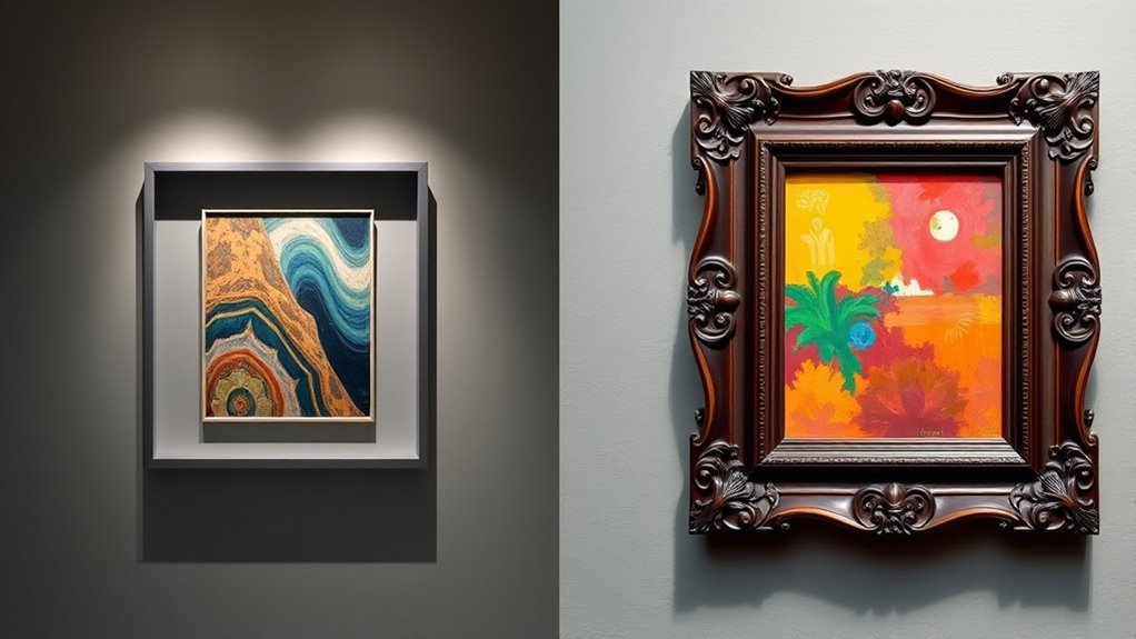 floating versus traditional framing